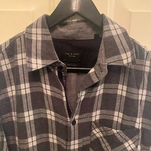 Rag& Bonę Plaid Button Down shirt size small